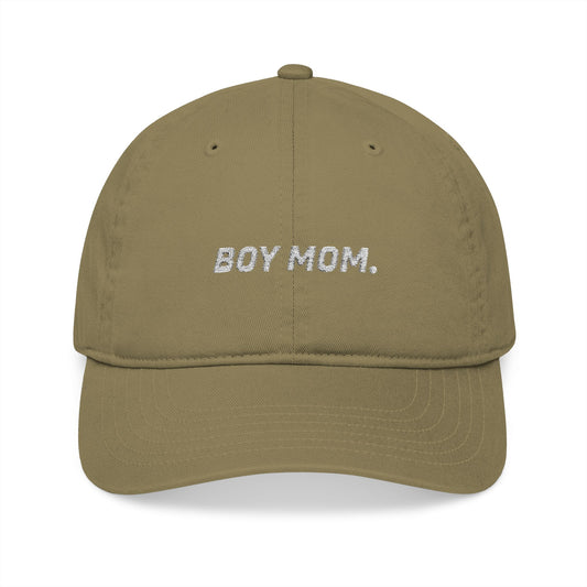Boy Mom Embroidered Organic Hat