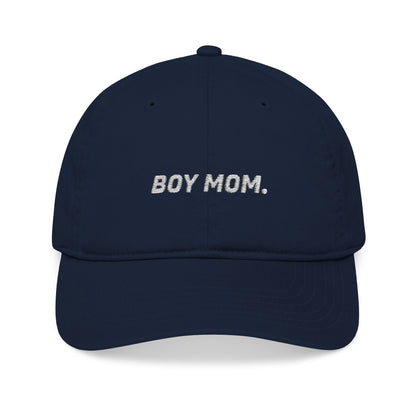 Boy Mom Embroidered Organic Hat