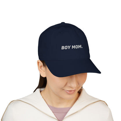 Boy Mom Embroidered Organic Hat