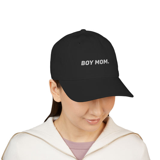 Boy Mom Embroidered Organic Hat