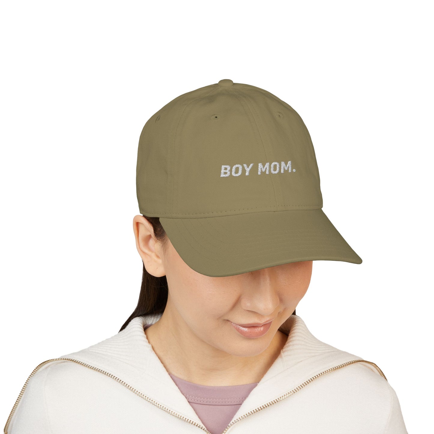 Boy Mom Embroidered Organic Hat